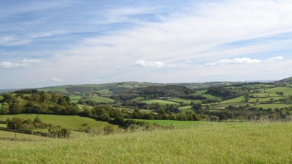 Photo of the Devonshire countryside