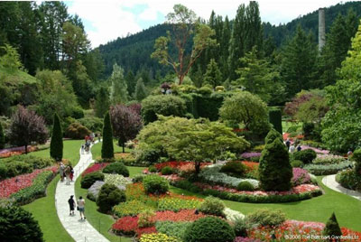 Sunken Garden, Butchart Gardens near Victoria