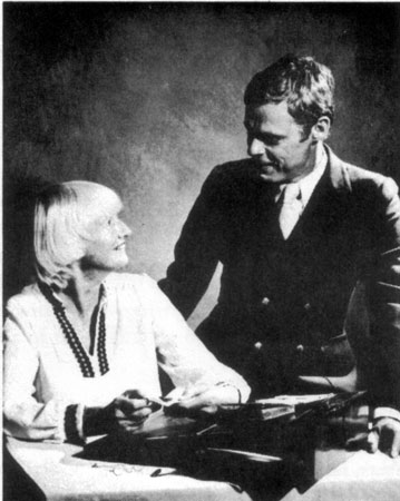 Portrait of JASNA Founders Joan Austen Leigh and J. David Grey