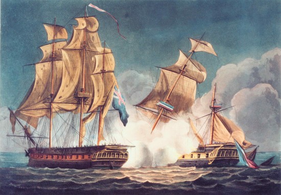 Fig. 5 Capture of La Tribune by HMS Unicorn Fig. 5 Capture of La Tribune by HMS Unicorn
