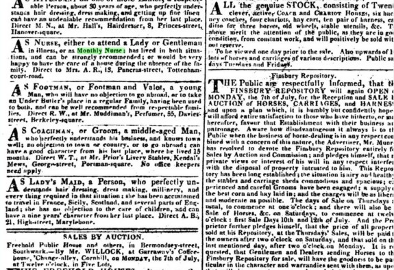 Monthly Nurse Morning Post 5 July 1817 Monthly Nurse Morning Post 5 July 1817